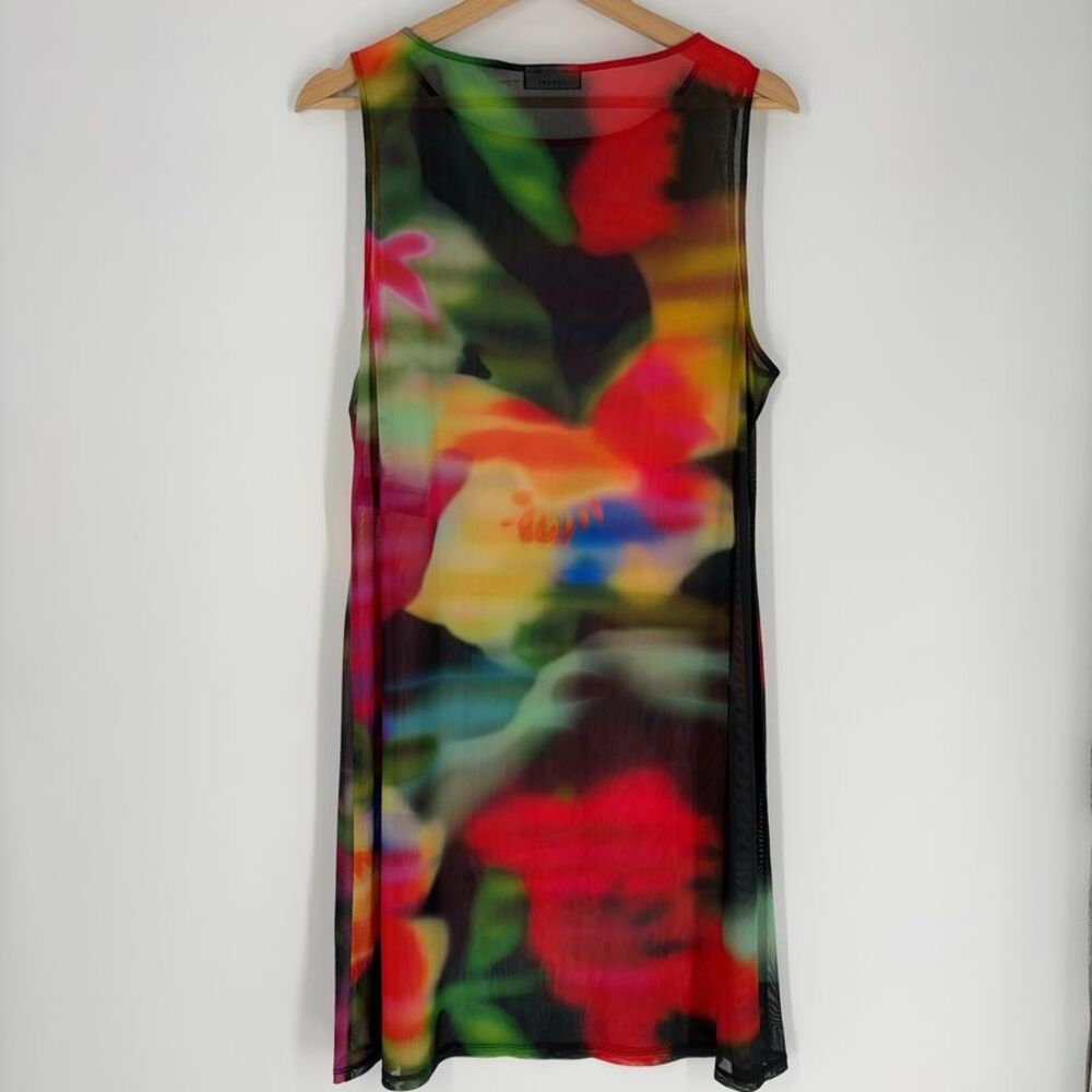 Natori Printed Mesh Mini Dress - Picture 3 of 4